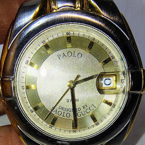 MEN'S GUCCI WATCH- 38MM GOLD AND SILVER - Picture 1 of 7